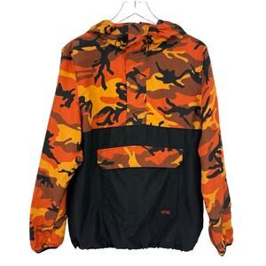 Rothco Vitriol Jacket Men's Medium Anorak Windbreaker Orange Camouflage Pocket